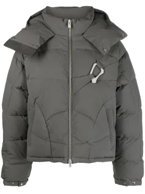 Abstract Quilted Down Jacket