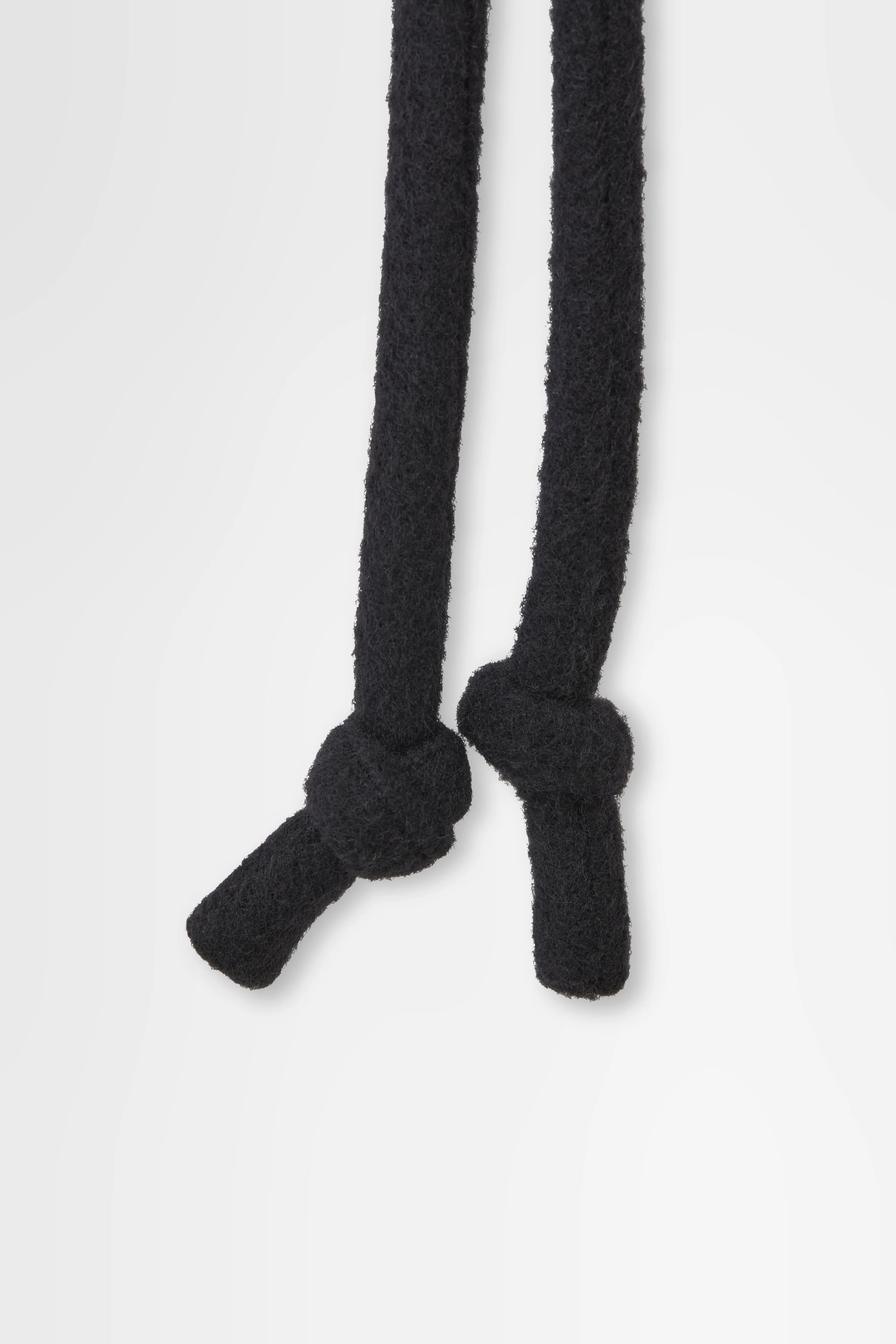 Double-face Beaver Wool Pullover in Black