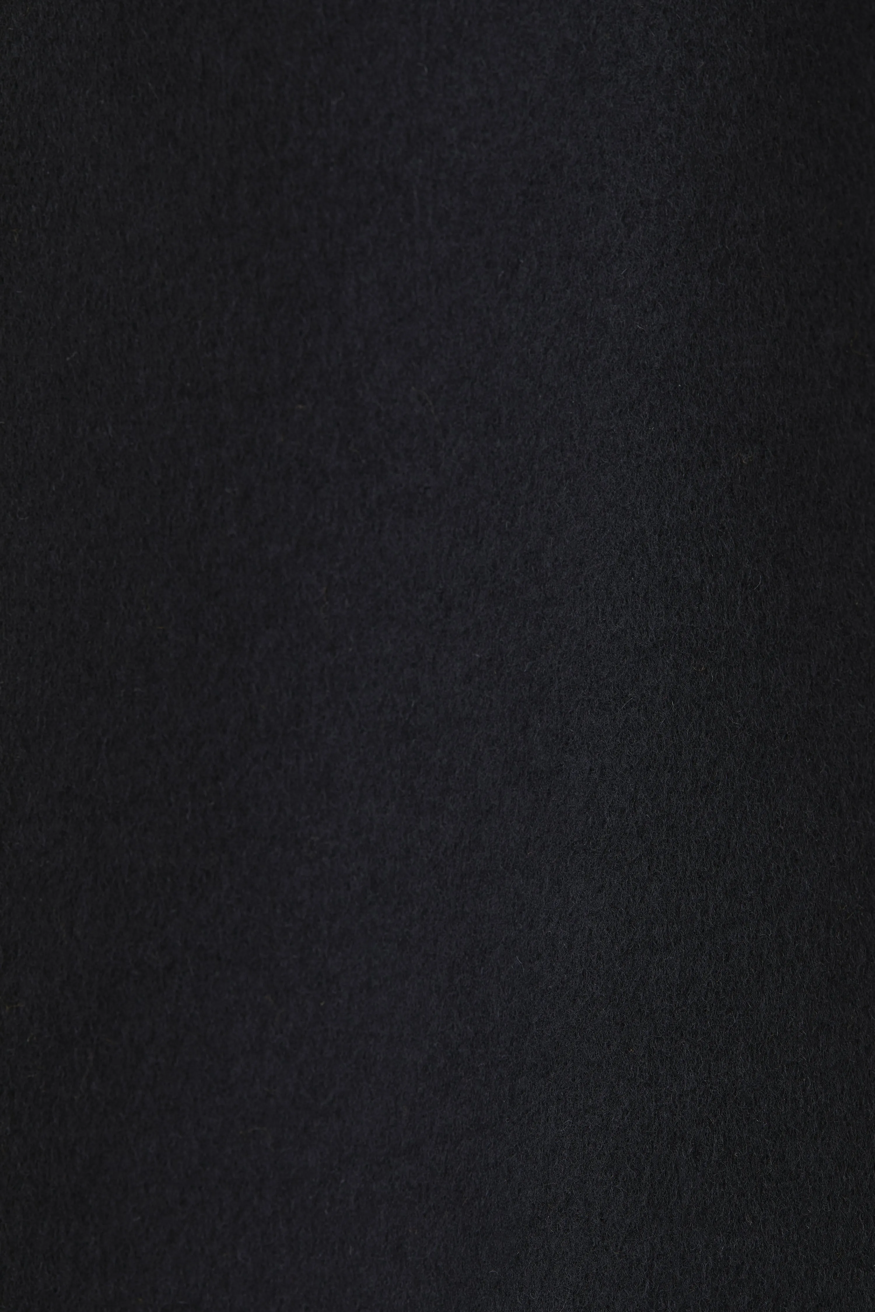 Double-face Beaver Wool Pullover in Black