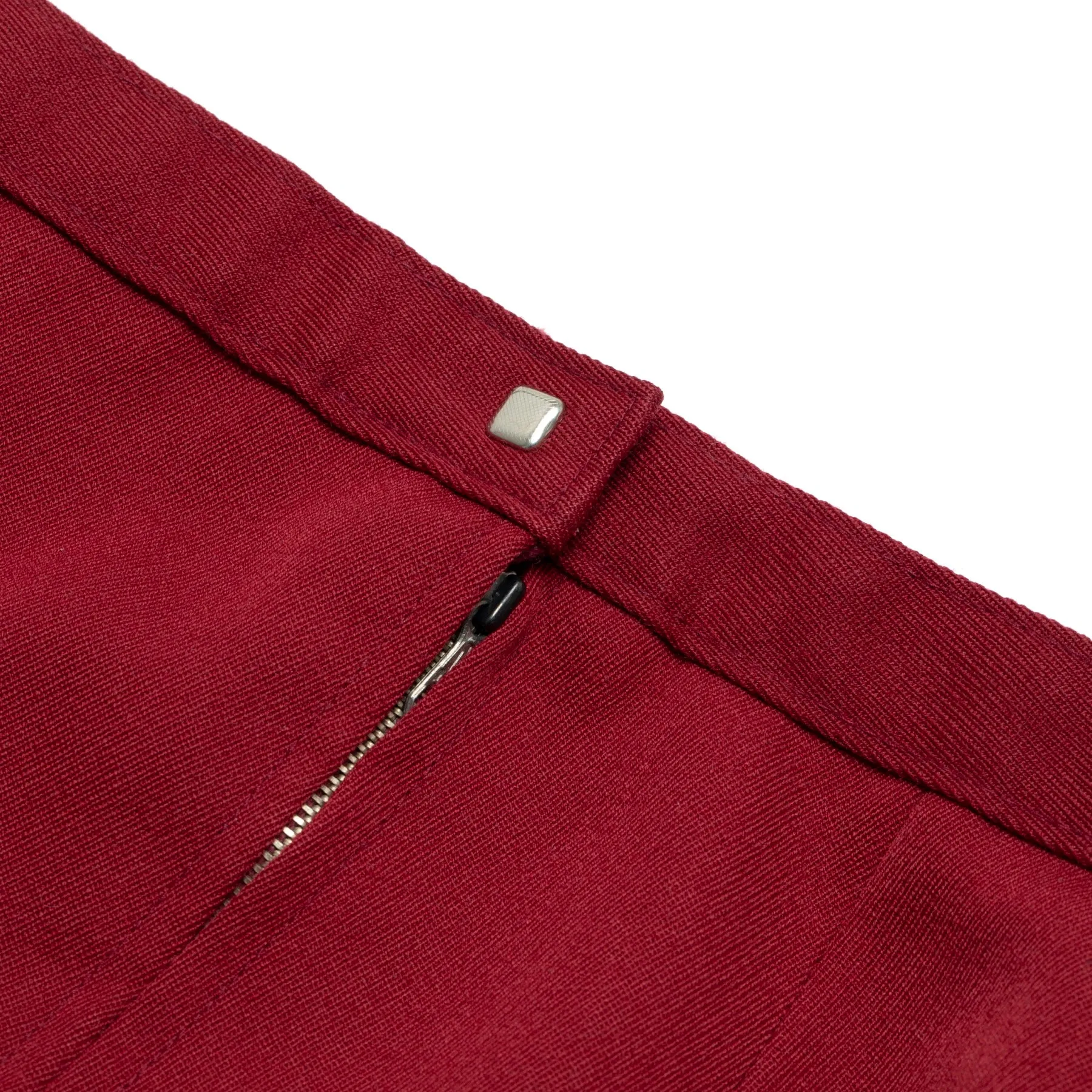 High-Twist Twill, Structured Drape, Felt-Lined Waistband, Pressed Pleats