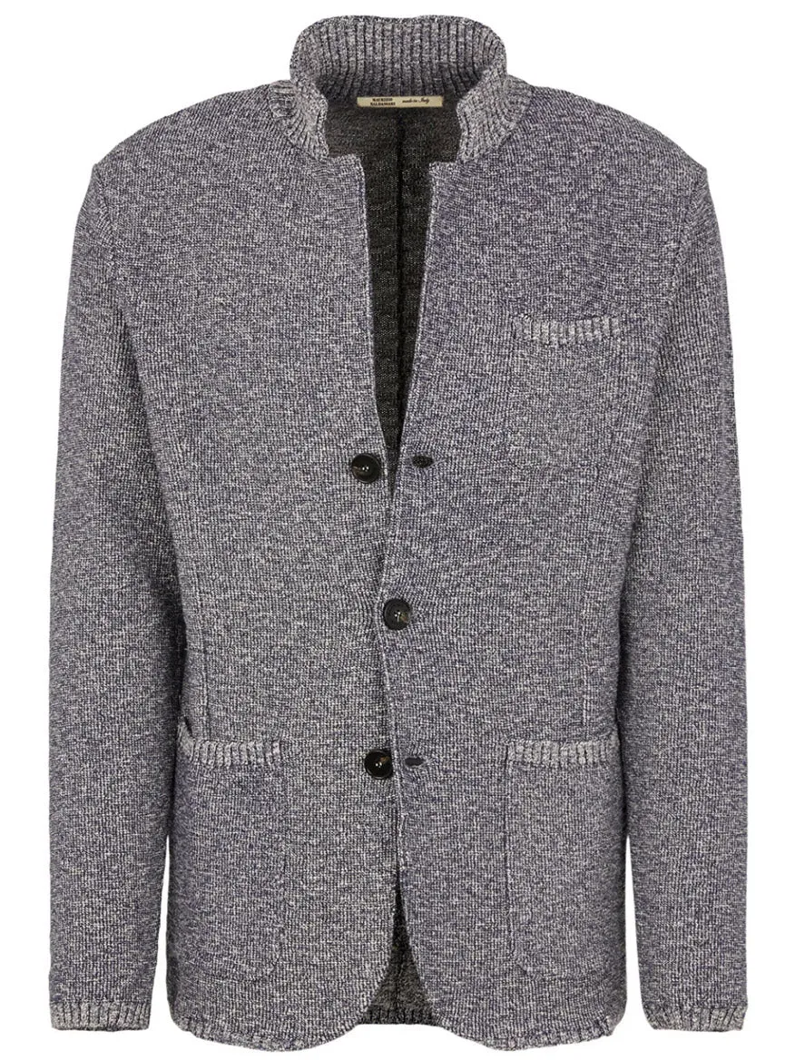 Maurizio Baldassari Portofino Moulinè Cotton Swacket in Black