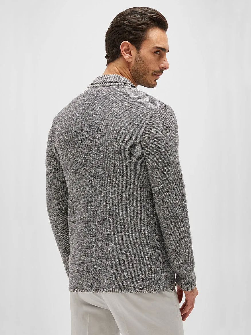 Maurizio Baldassari Portofino Moulinè Cotton Swacket in Black