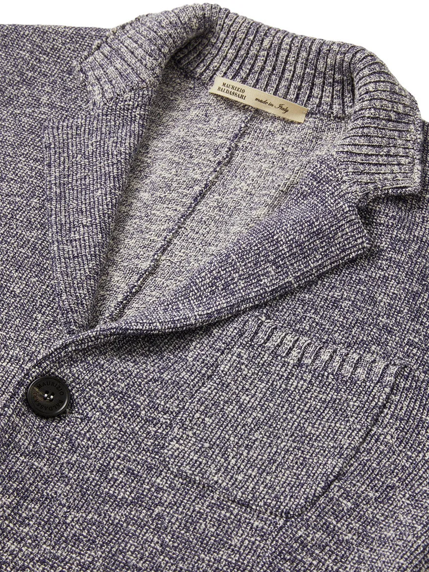 Maurizio Baldassari Portofino Moulinè Cotton Swacket in Black
