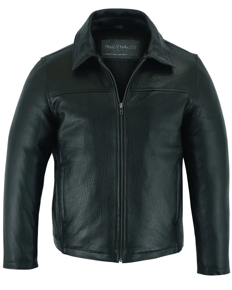Men's Black Drum Dyed New Zealand Lambskin Jacket