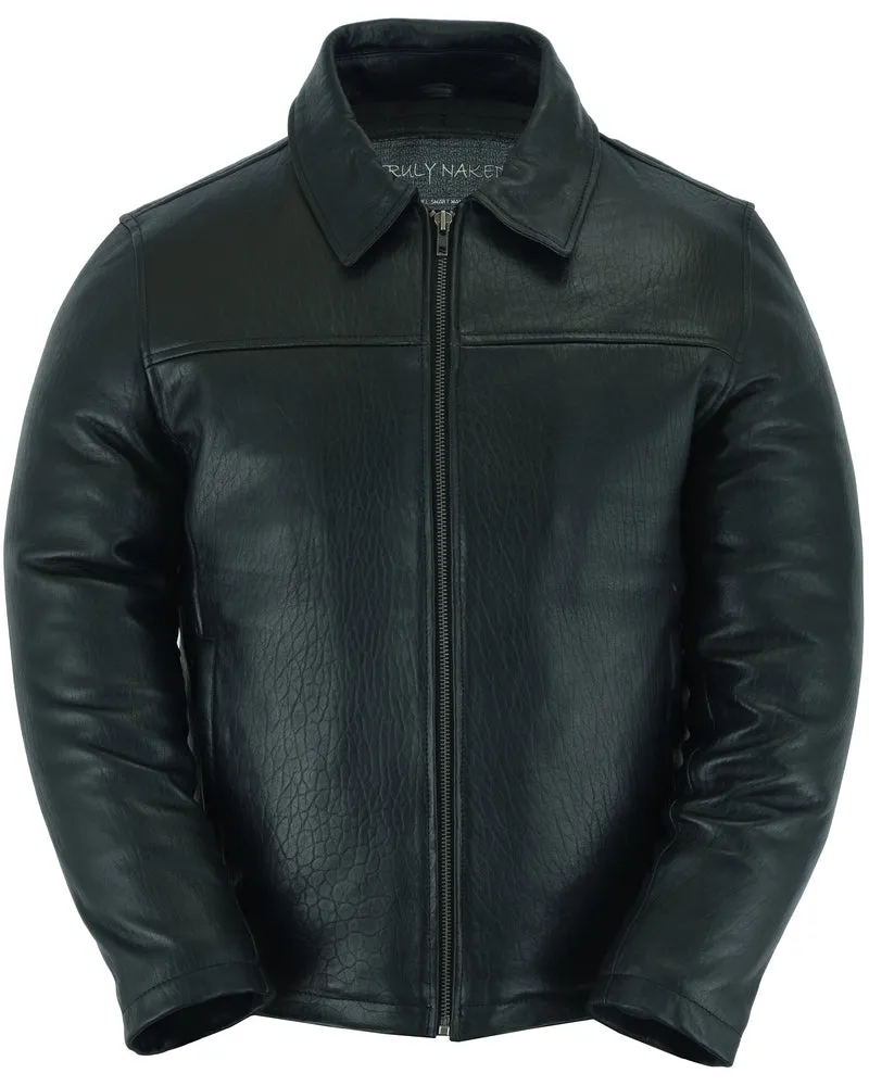 Men's Black Drum Dyed New Zealand Lambskin Jacket