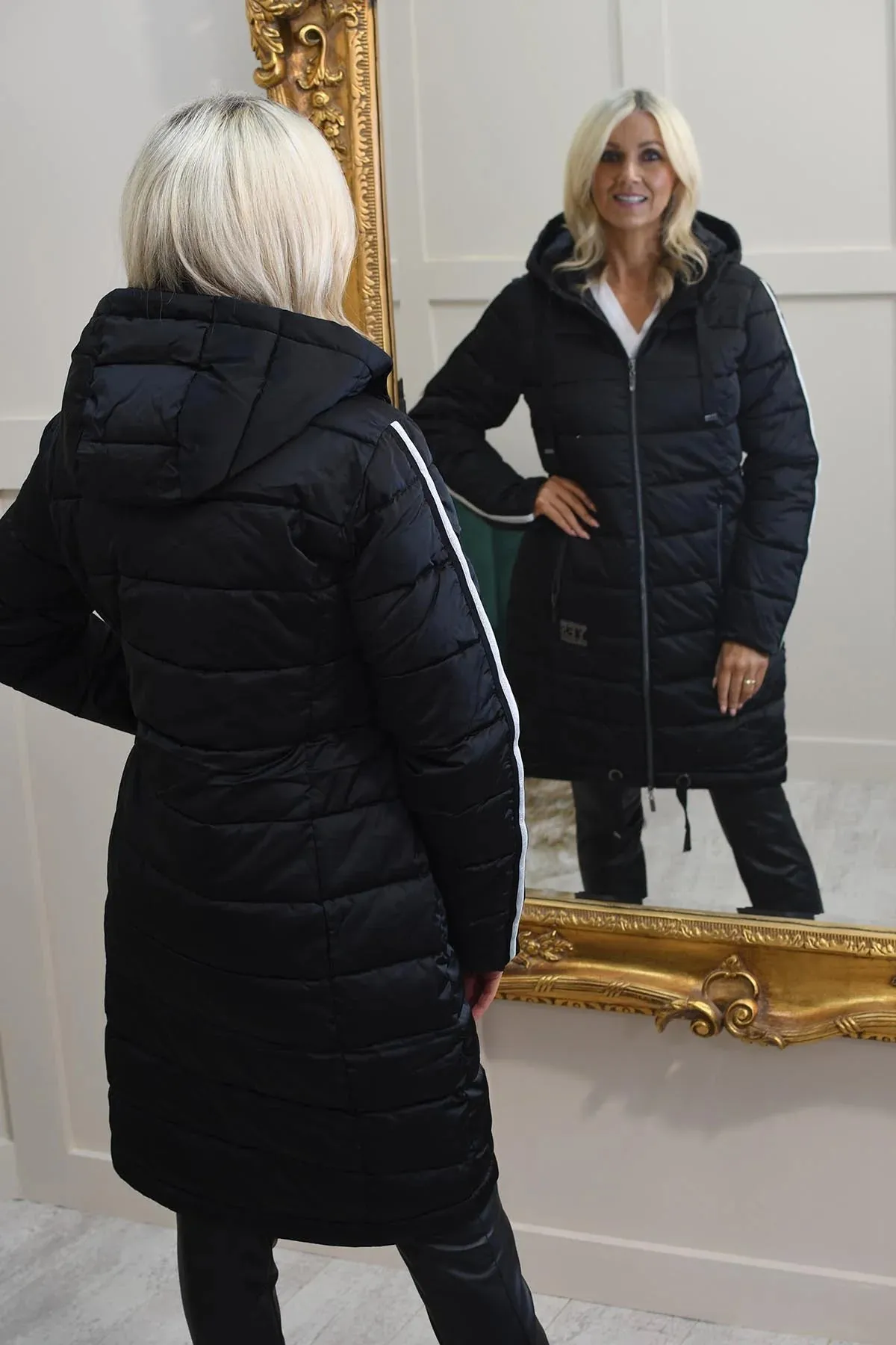 Monari  Black Padded 'Yes' Coat 808246
