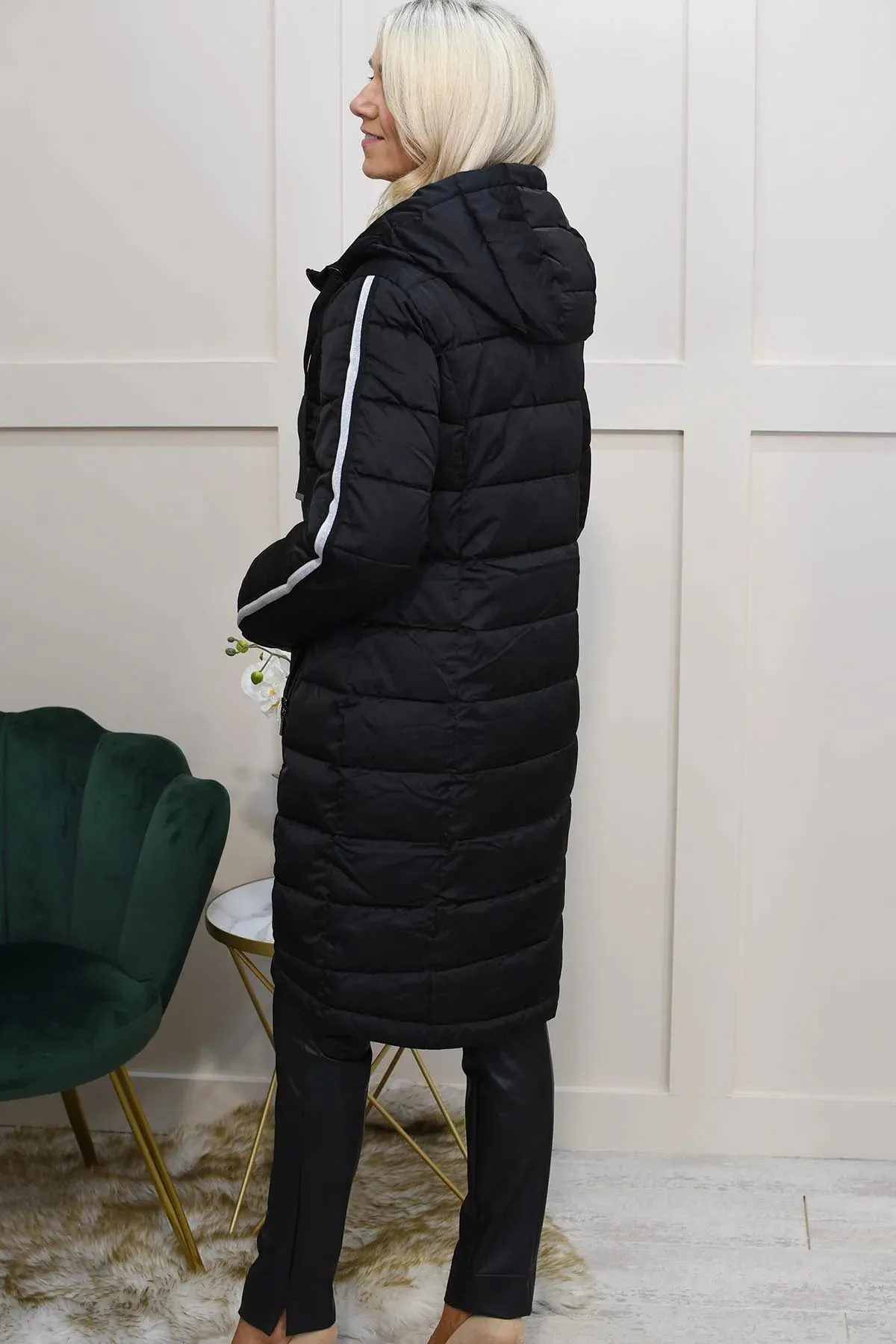 Monari  Black Padded 'Yes' Coat 808246