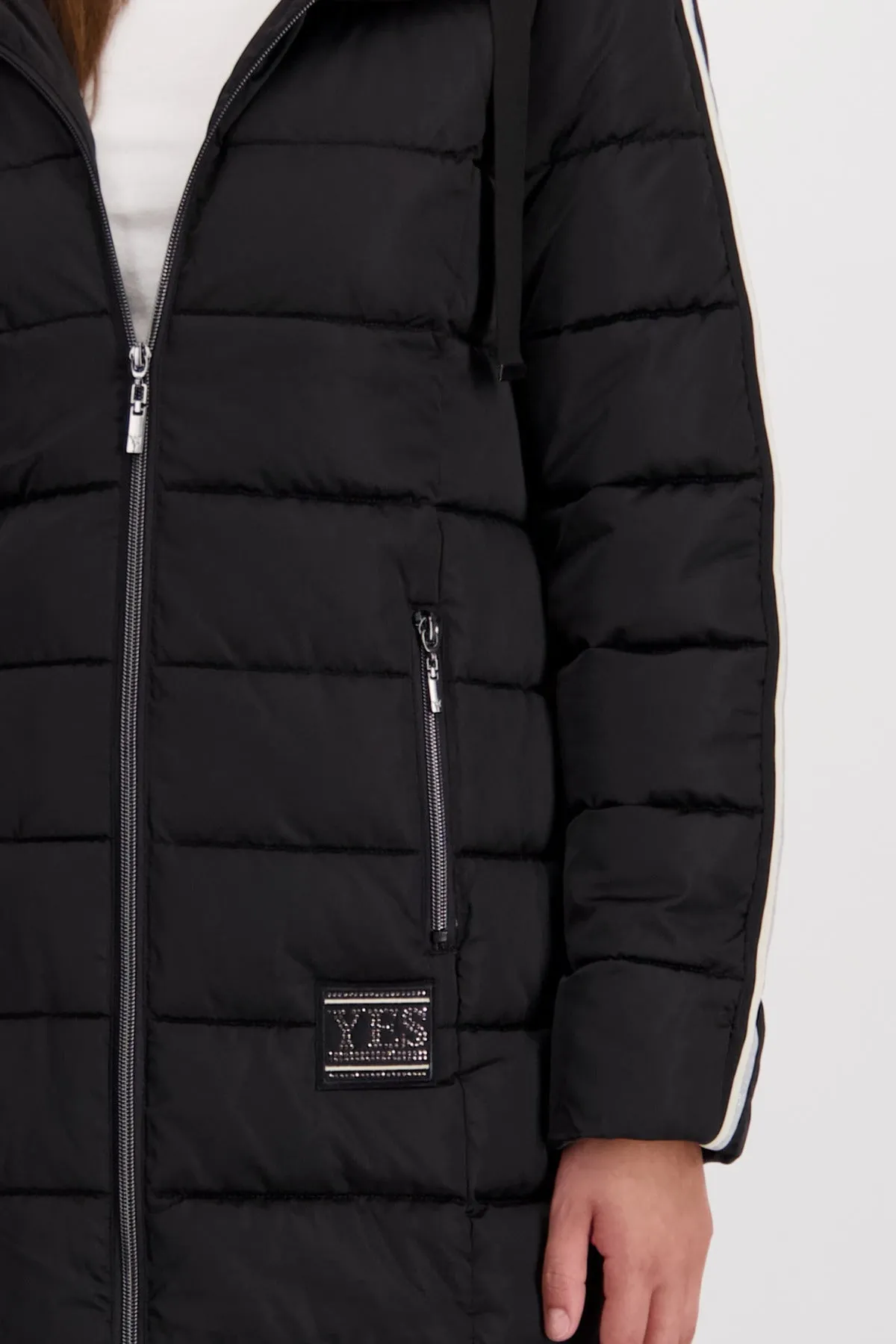 Monari  Black Padded 'Yes' Coat 808246