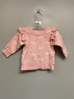 monica   andy Size 12M Pink Swan Organic Infant Girls Sweaters & Vests