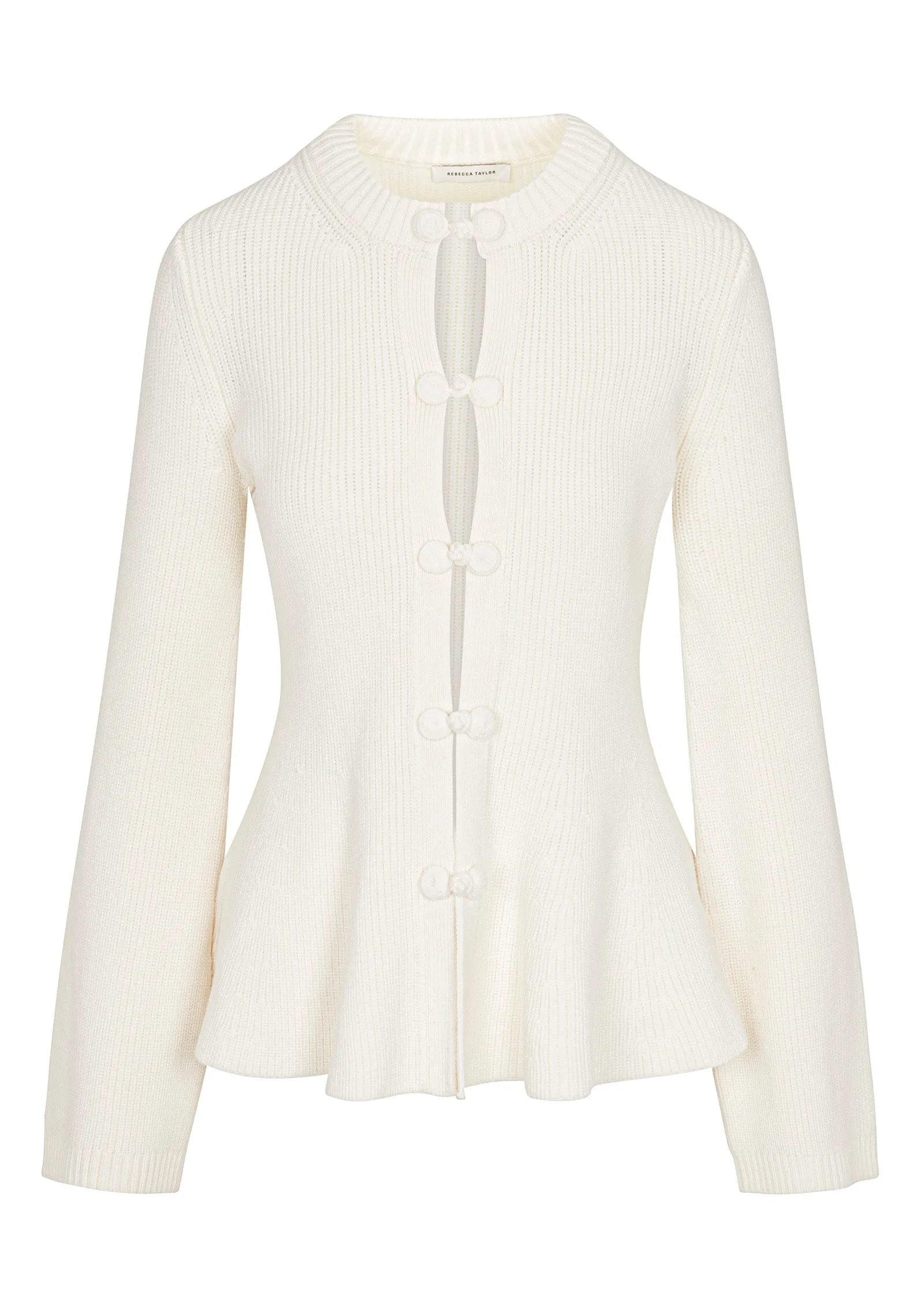 Novelty Wool Peplum Cardi