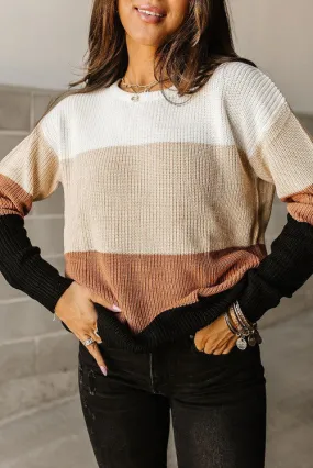 Parchment Color Block Sweater