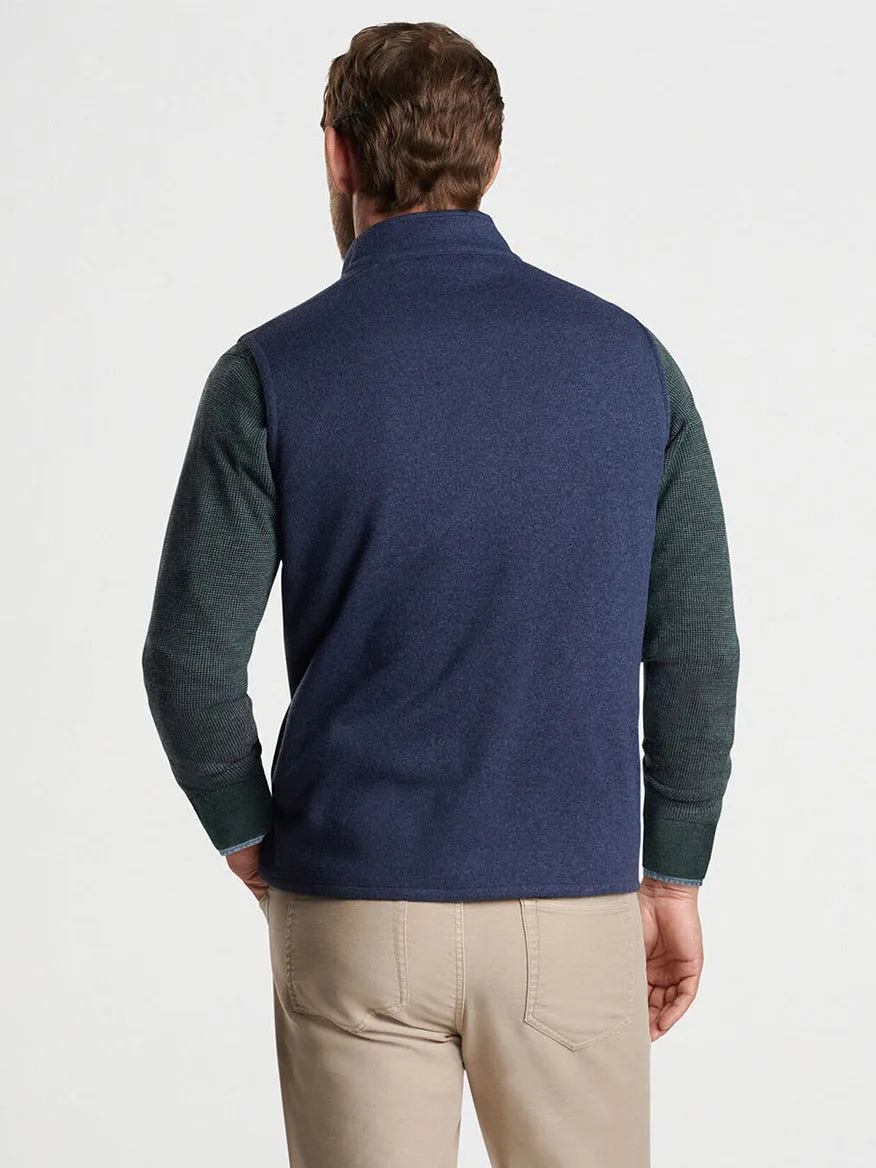 Peter Millar Crown Sweater Fleece Vest in Navy
