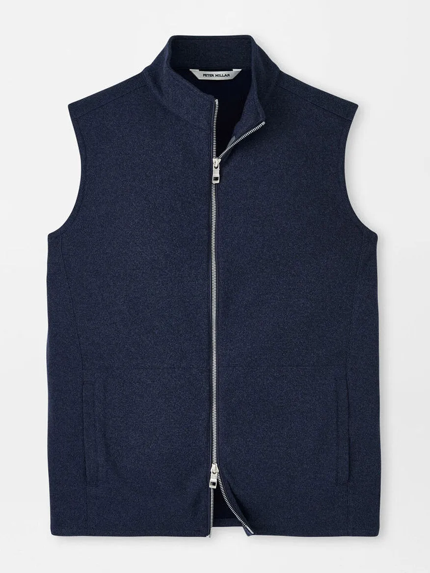 Peter Millar Crown Sweater Fleece Vest in Navy