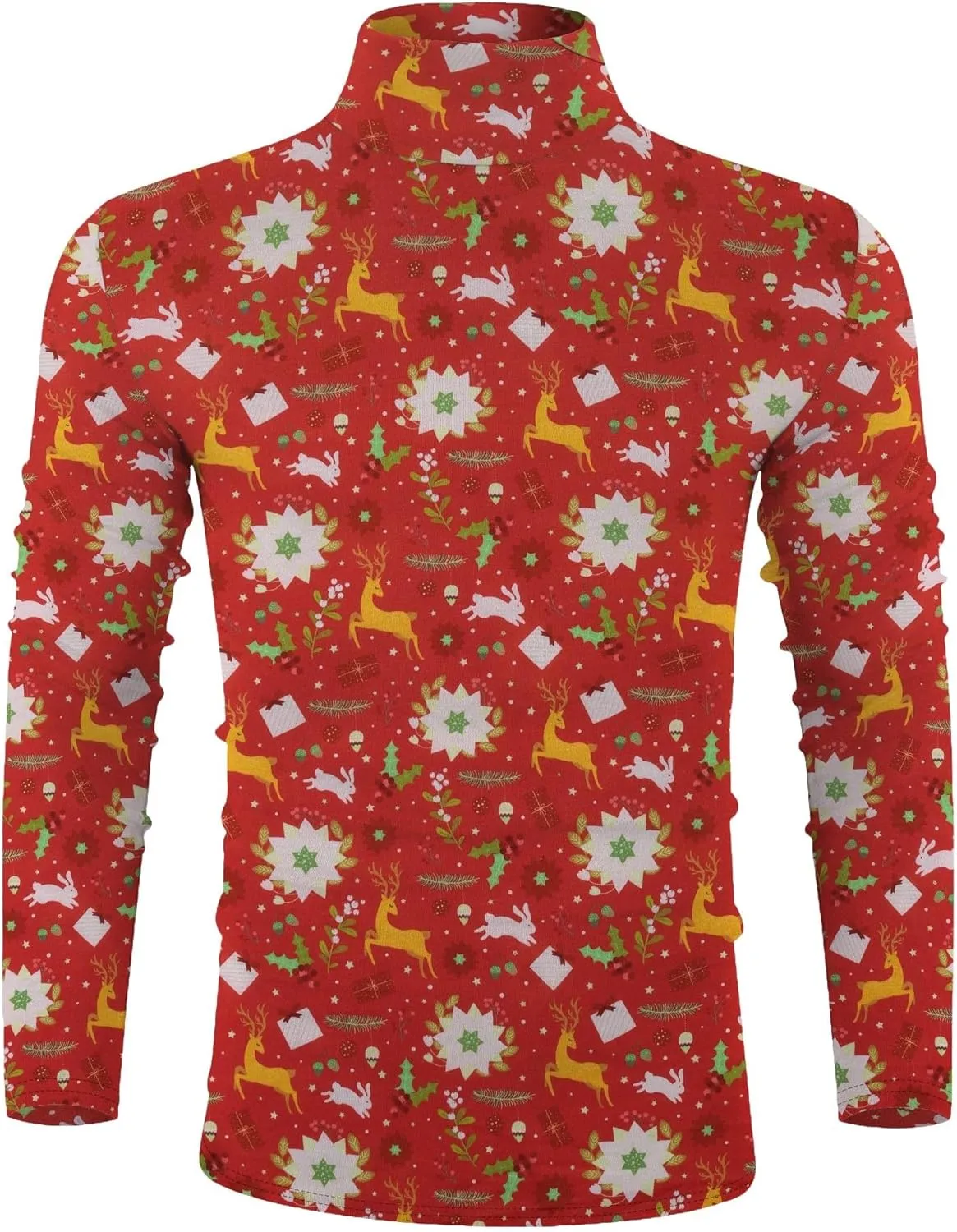 Poriff Men's Casual Slim Fit Basic Tops Knitted Lightweight Turtleneck Pullover Sweater