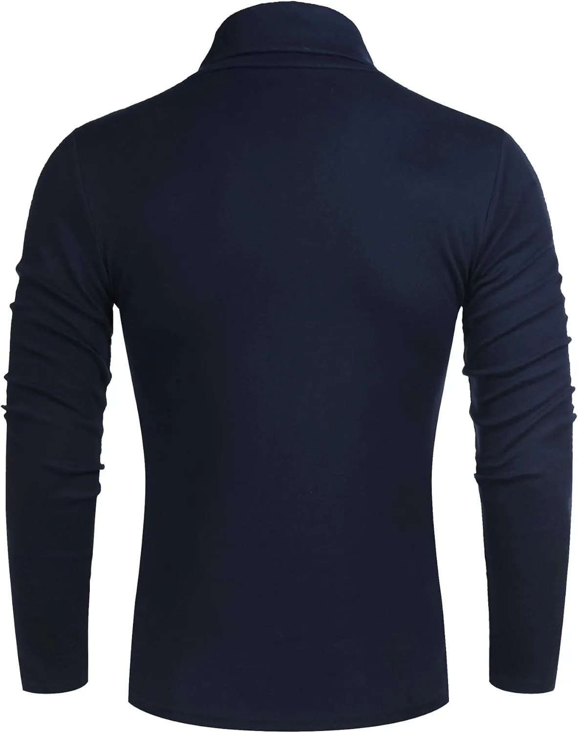 Poriff Men's Casual Slim Fit Basic Tops Knitted Lightweight Turtleneck Pullover Sweater