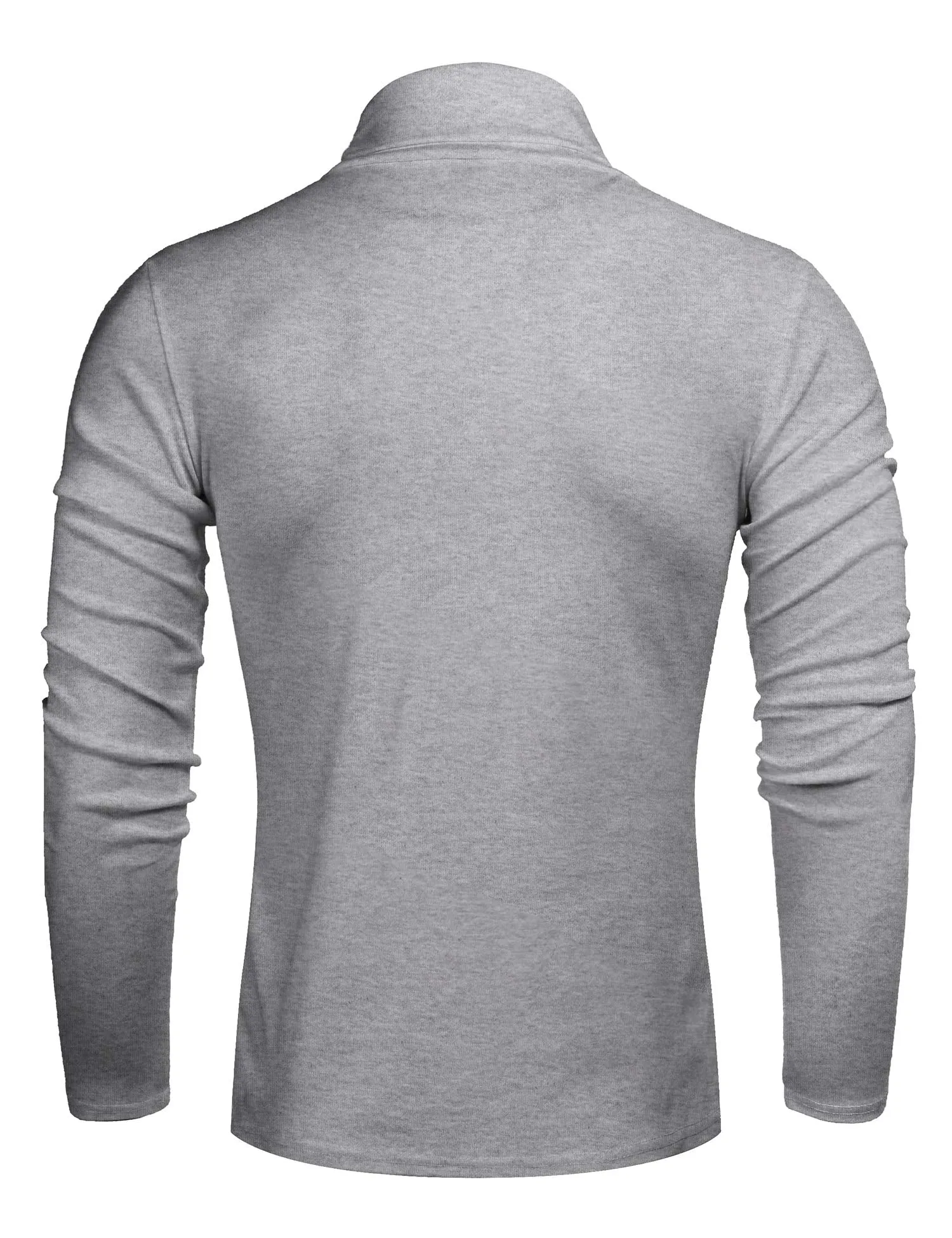 Poriff Men's Casual Slim Fit Basic Tops Knitted Lightweight Turtleneck Pullover Sweater