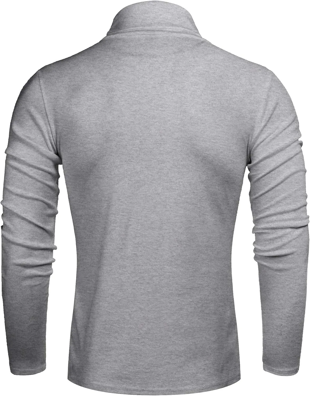 Poriff Men's Casual Slim Fit Basic Tops Knitted Lightweight Turtleneck Pullover Sweater