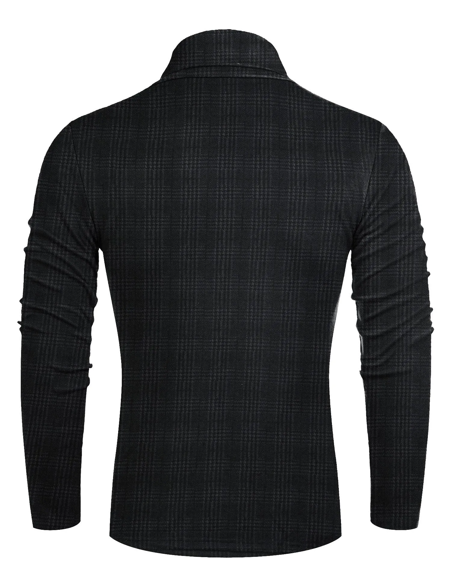 Poriff Men's Casual Slim Fit Basic Tops Knitted Lightweight Turtleneck Pullover Sweater