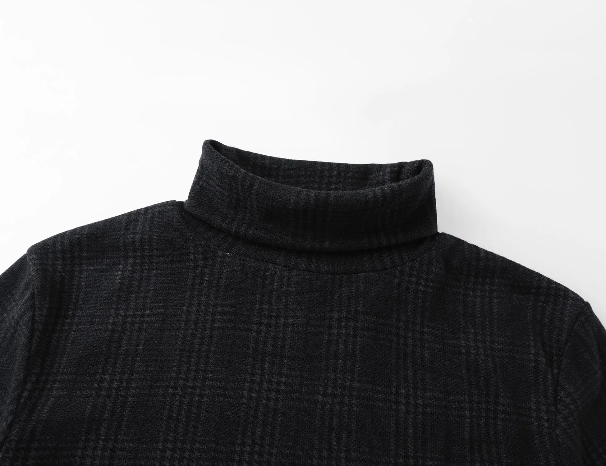 Poriff Men's Casual Slim Fit Basic Tops Knitted Lightweight Turtleneck Pullover Sweater