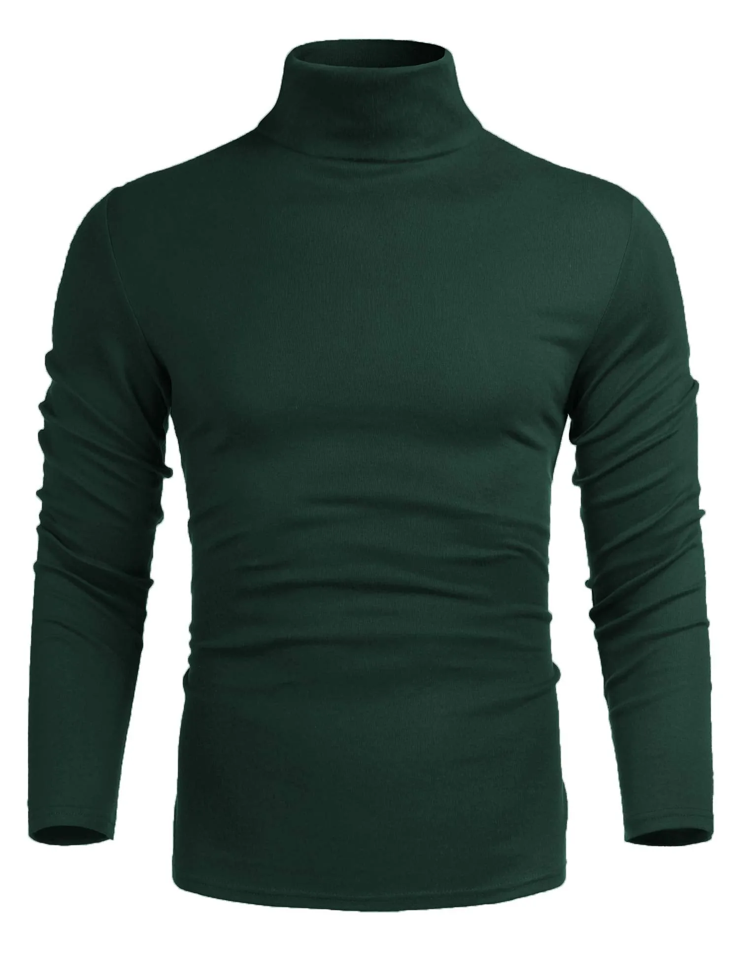 Poriff Men's Casual Slim Fit Basic Tops Knitted Lightweight Turtleneck Pullover Sweater