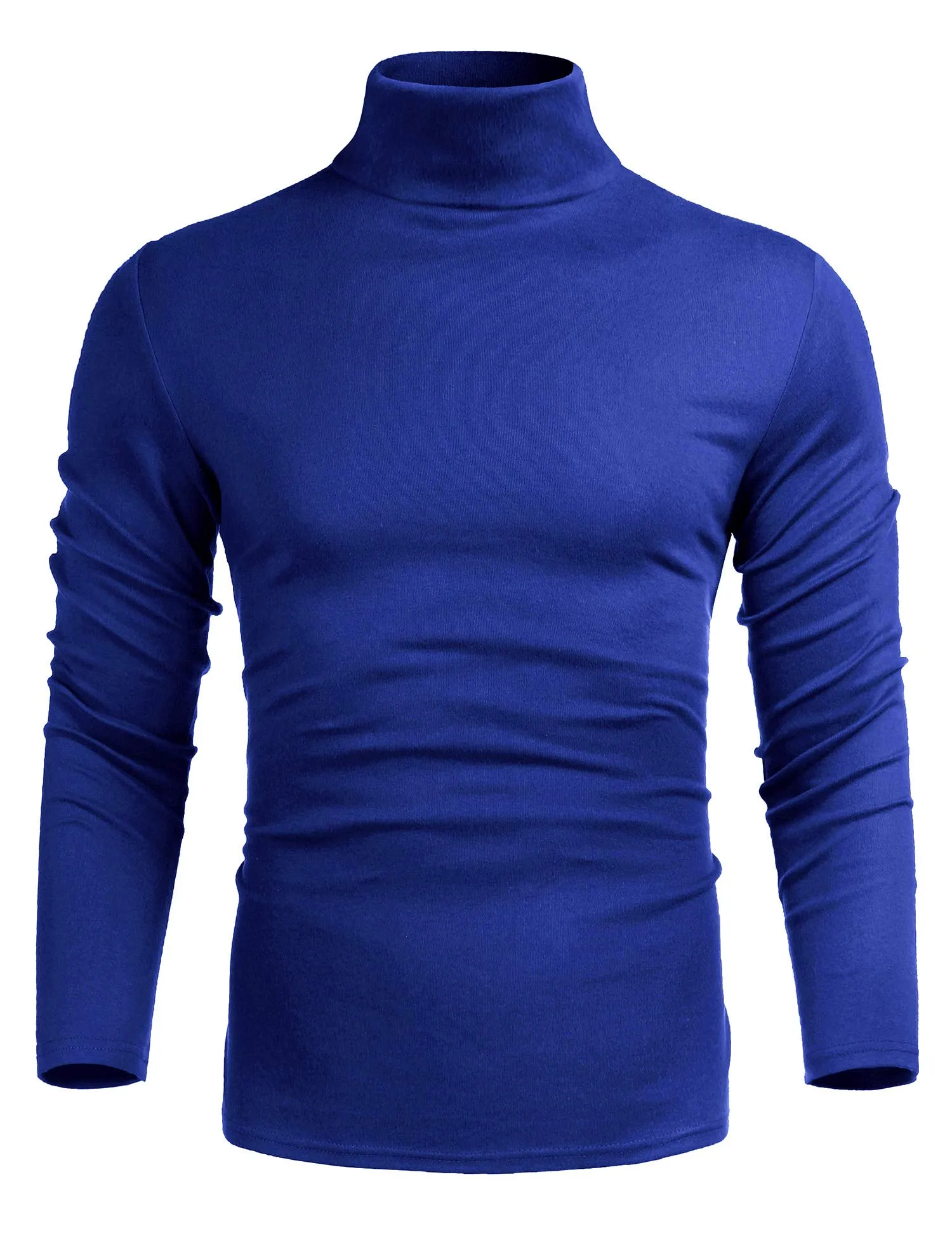 Poriff Men's Casual Slim Fit Basic Tops Knitted Lightweight Turtleneck Pullover Sweater