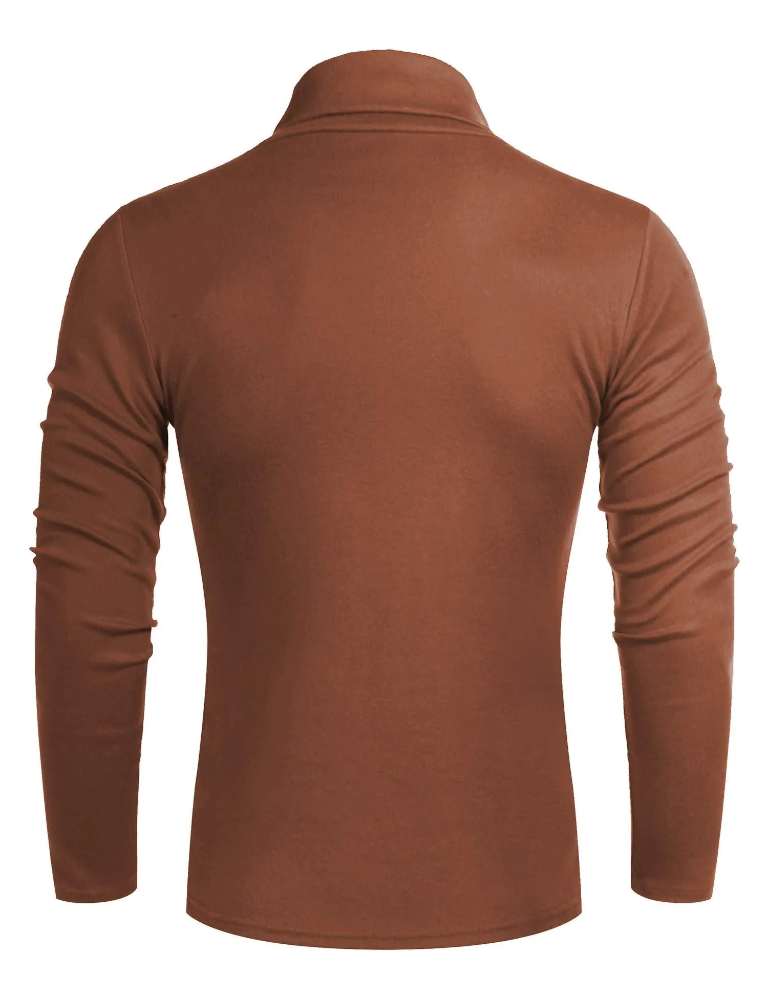 Poriff Men's Casual Slim Fit Basic Tops Knitted Lightweight Turtleneck Pullover Sweater