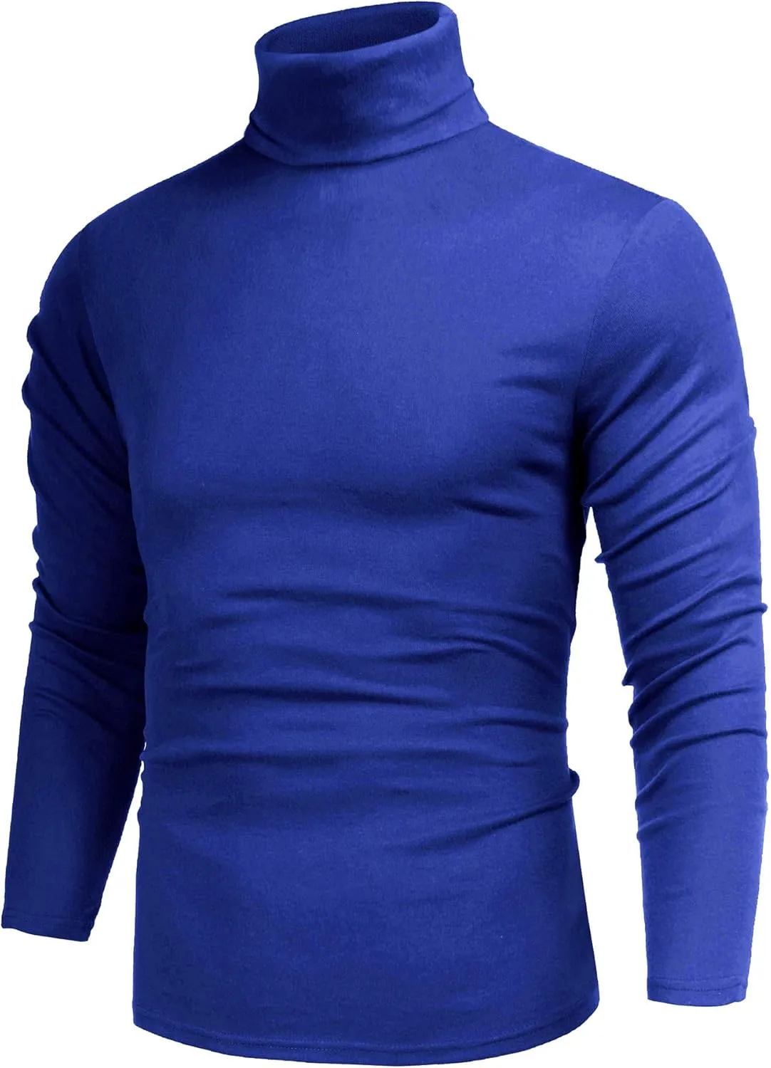 Poriff Men's Casual Slim Fit Basic Tops Knitted Lightweight Turtleneck Pullover Sweater