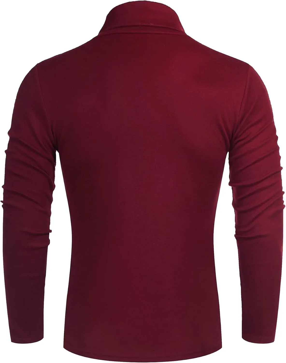 Poriff Men's Casual Slim Fit Basic Tops Knitted Lightweight Turtleneck Pullover Sweater
