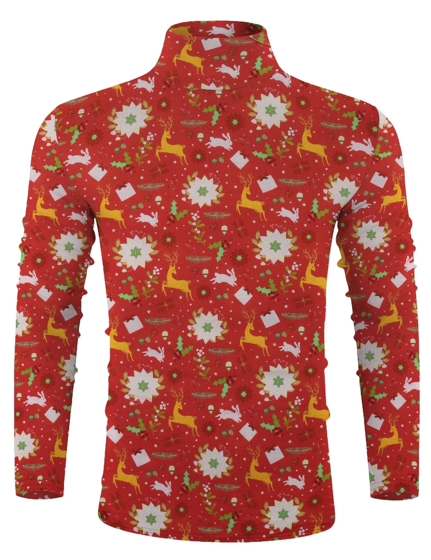Poriff Men's Casual Slim Fit Basic Tops Knitted Lightweight Turtleneck Pullover Sweater