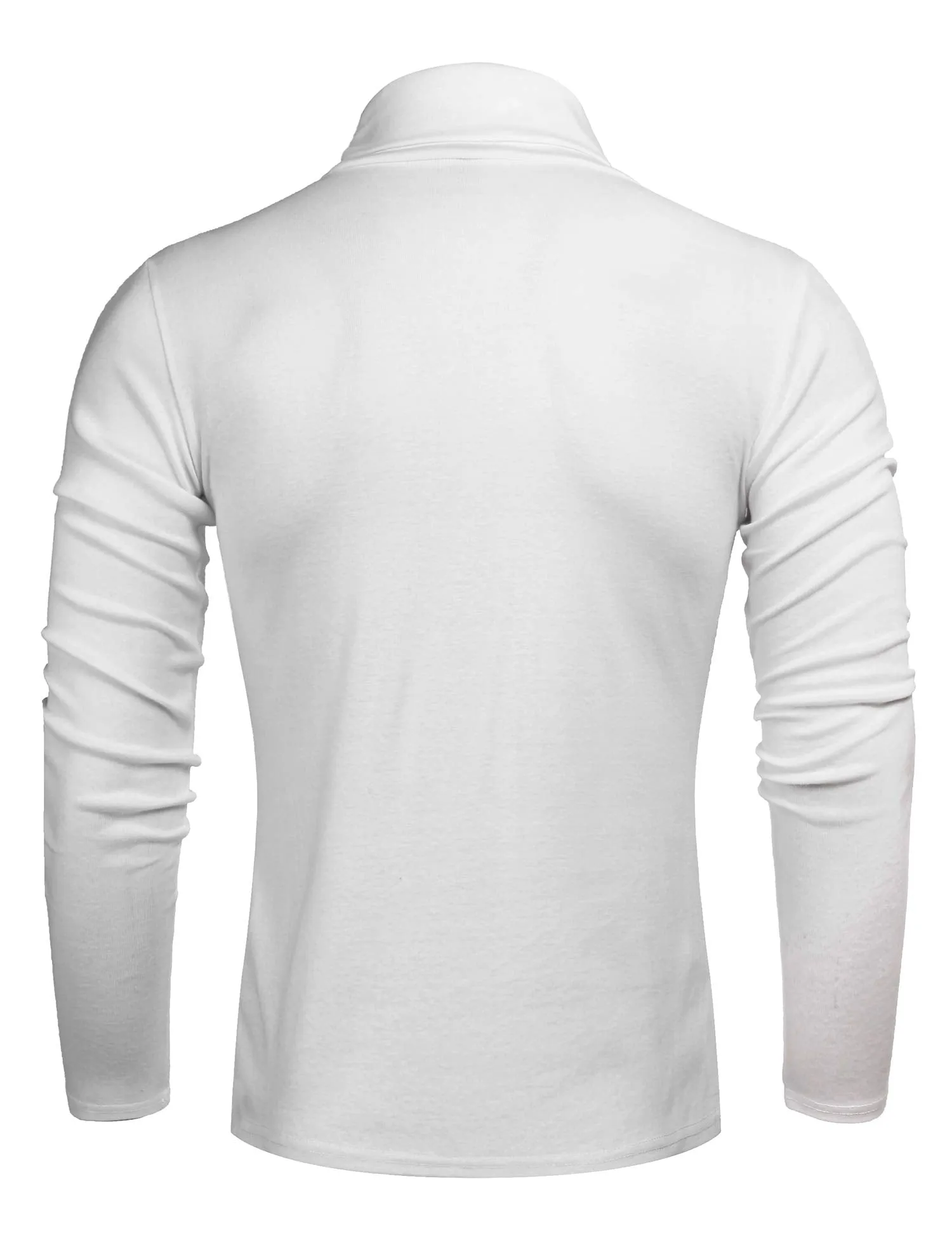 Poriff Men's Casual Slim Fit Basic Tops Knitted Lightweight Turtleneck Pullover Sweater