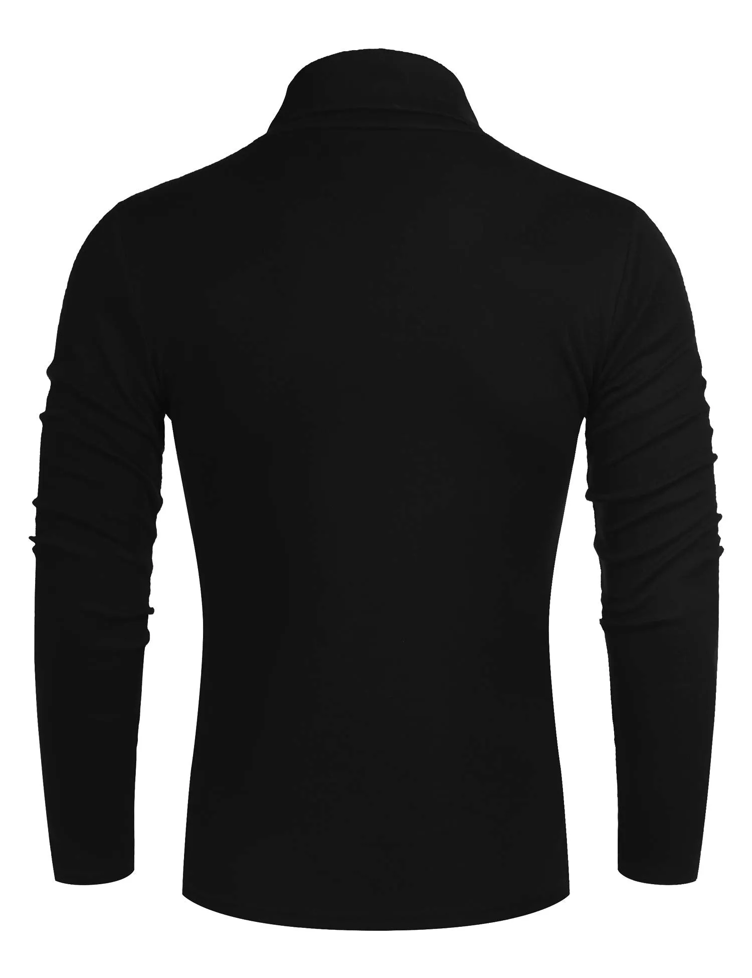 Poriff Men's Casual Slim Fit Basic Tops Knitted Lightweight Turtleneck Pullover Sweater