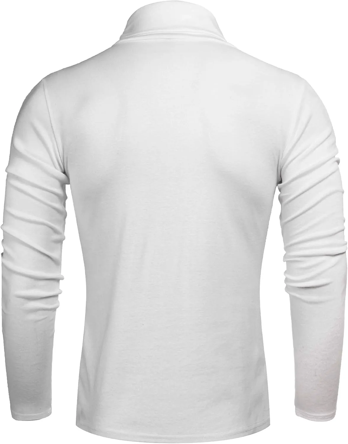 Poriff Men's Casual Slim Fit Basic Tops Knitted Lightweight Turtleneck Pullover Sweater