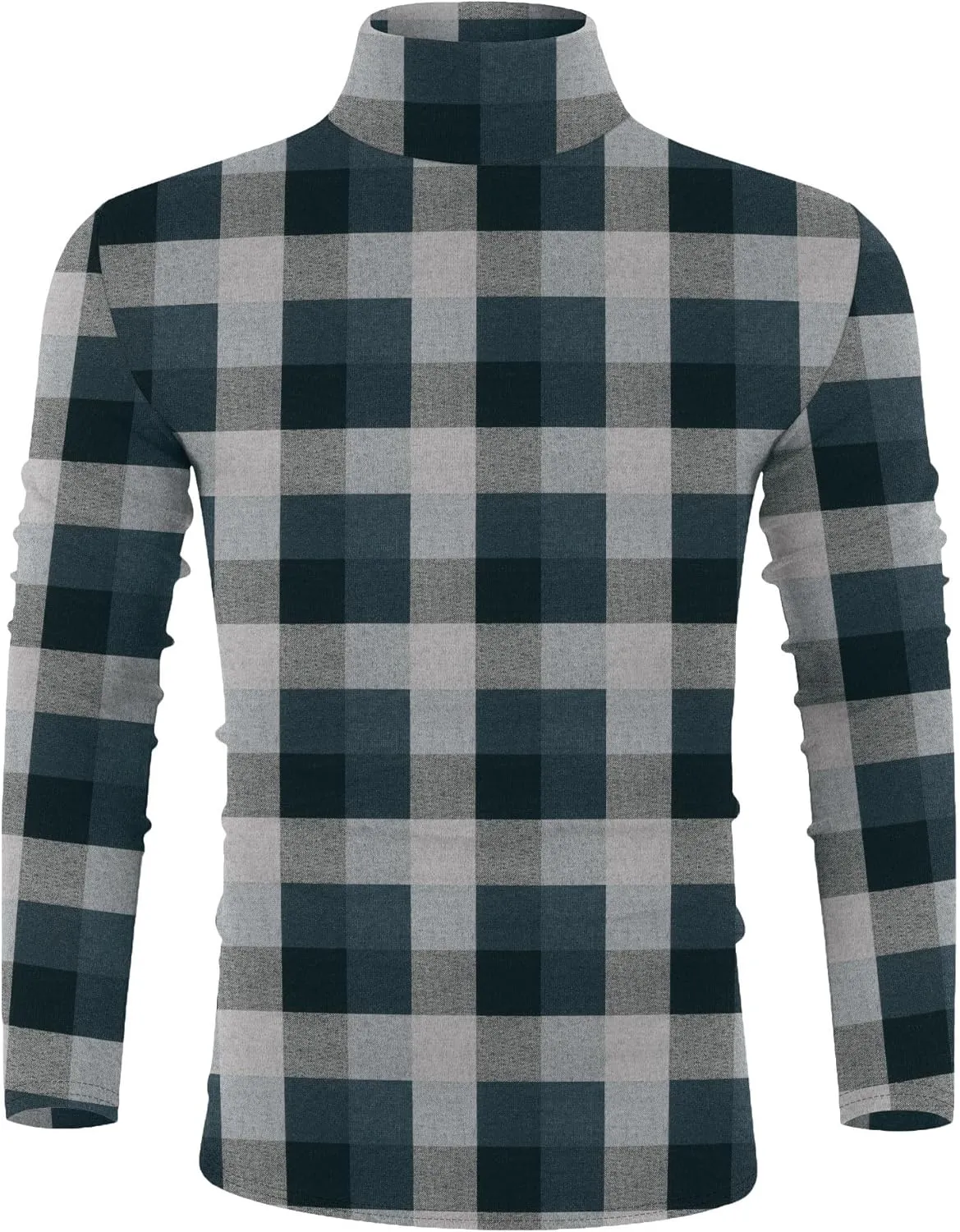 Poriff Men's Casual Slim Fit Basic Tops Knitted Lightweight Turtleneck Pullover Sweater