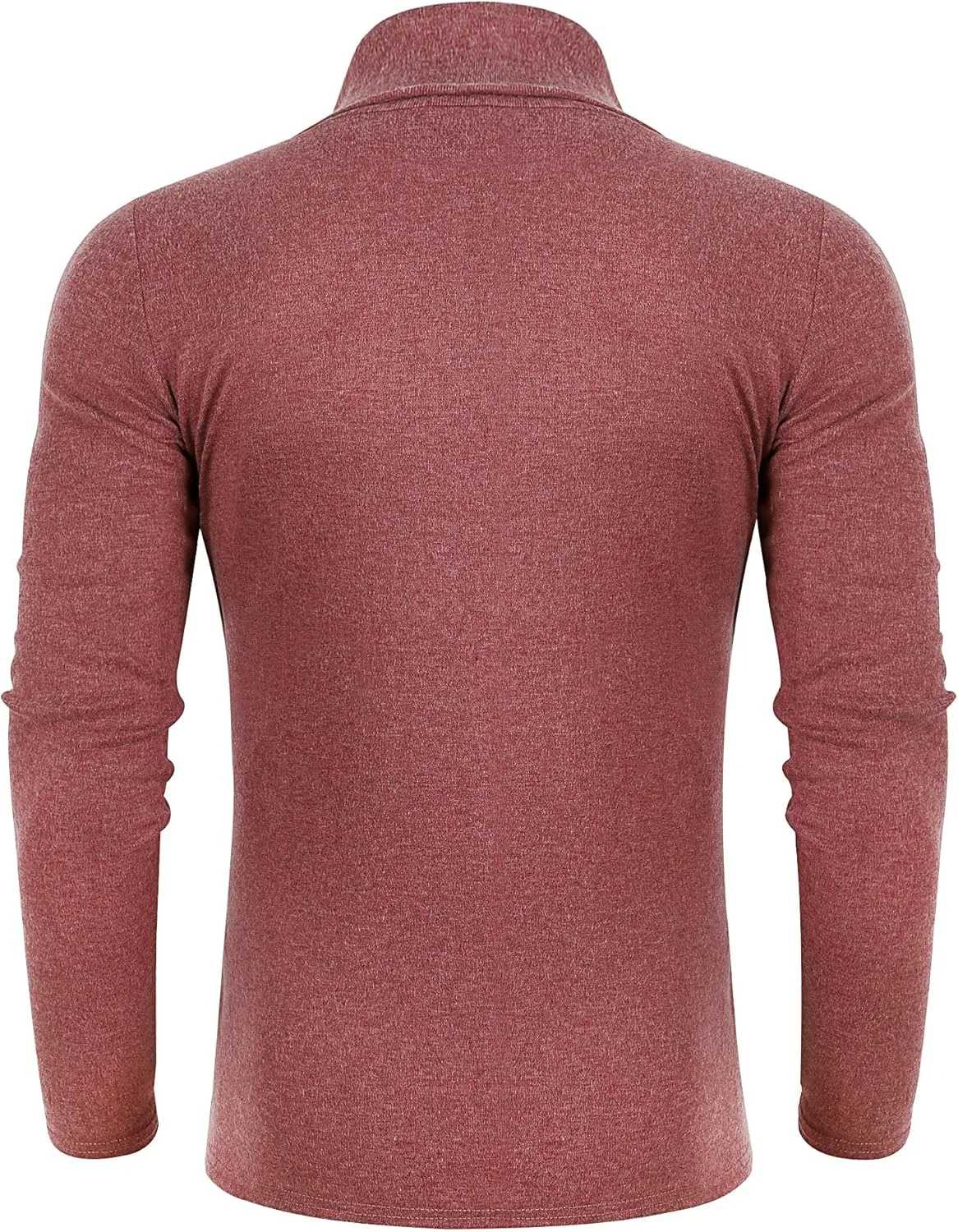 Poriff Men's Casual Slim Fit Basic Tops Knitted Lightweight Turtleneck Pullover Sweater