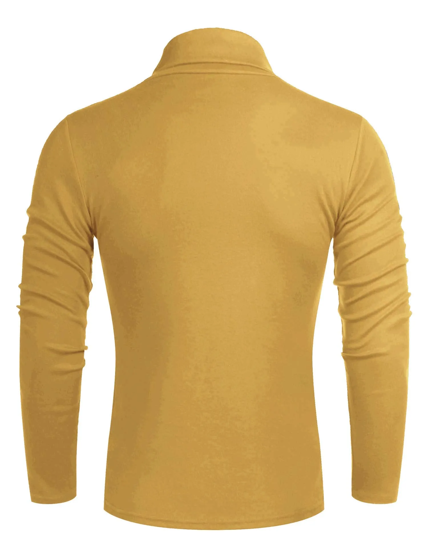 Poriff Men's Casual Slim Fit Basic Tops Knitted Lightweight Turtleneck Pullover Sweater