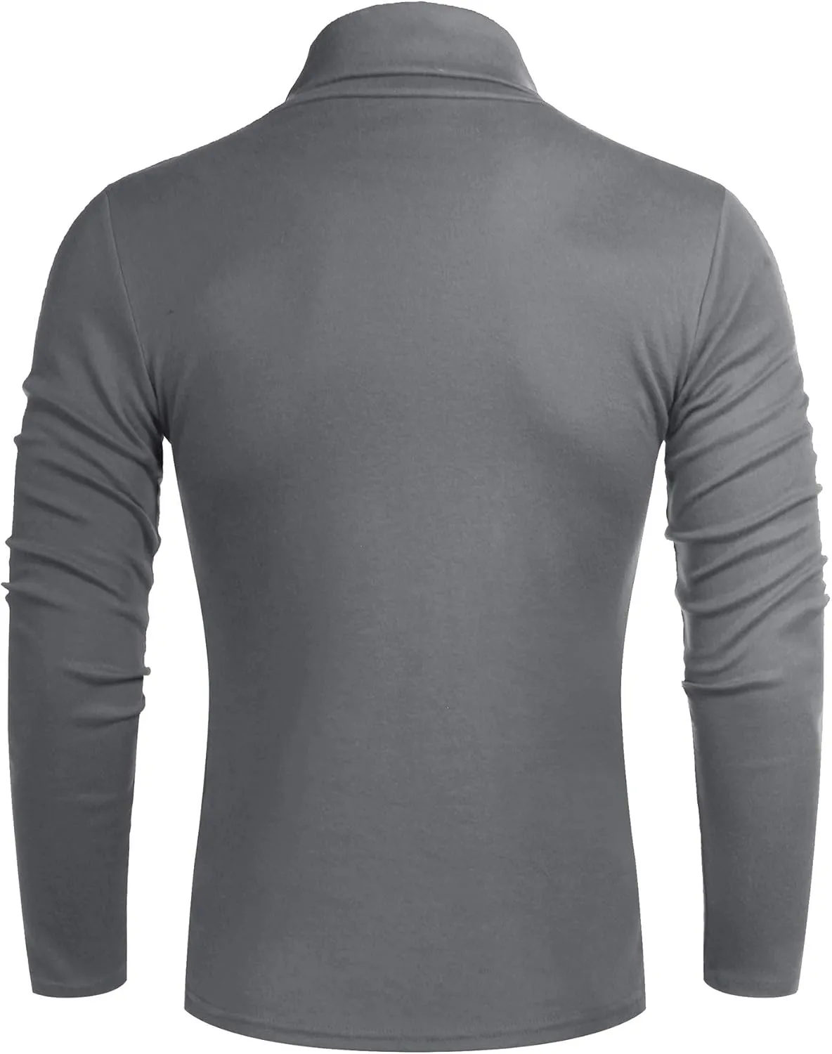Poriff Men's Casual Slim Fit Basic Tops Knitted Lightweight Turtleneck Pullover Sweater