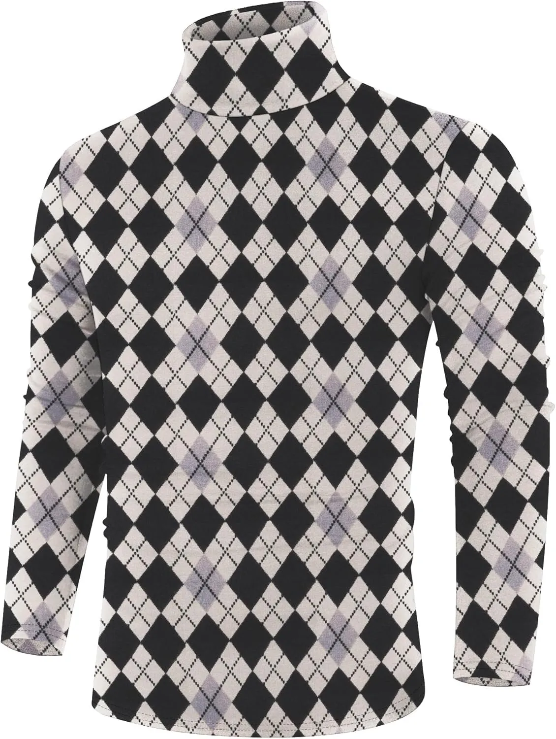 Poriff Men's Casual Slim Fit Basic Tops Knitted Lightweight Turtleneck Pullover Sweater