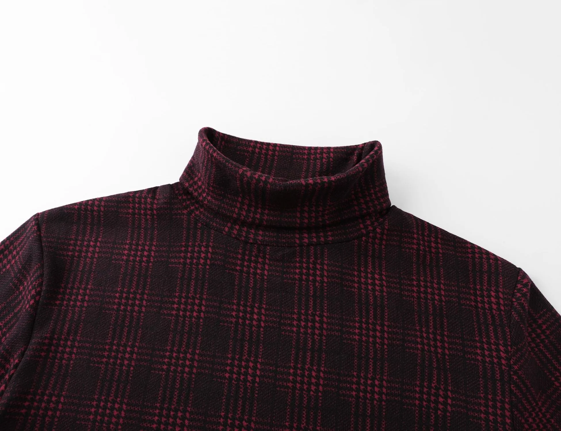 Poriff Men's Casual Slim Fit Basic Tops Knitted Lightweight Turtleneck Pullover Sweater