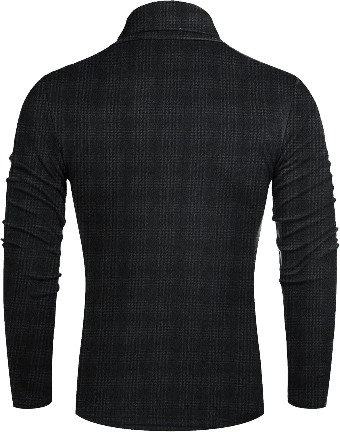 Poriff Men's Casual Slim Fit Basic Tops Knitted Lightweight Turtleneck Pullover Sweater