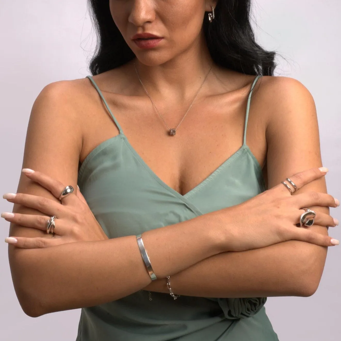 Sleek Silver Cuff | 8 mm