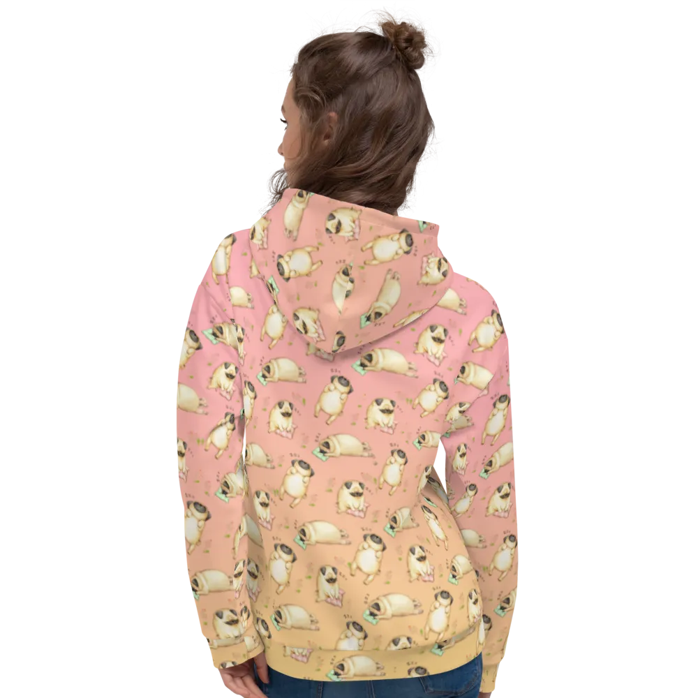 Sleeping Pugs Fleece-Lined Unisex Hoodie