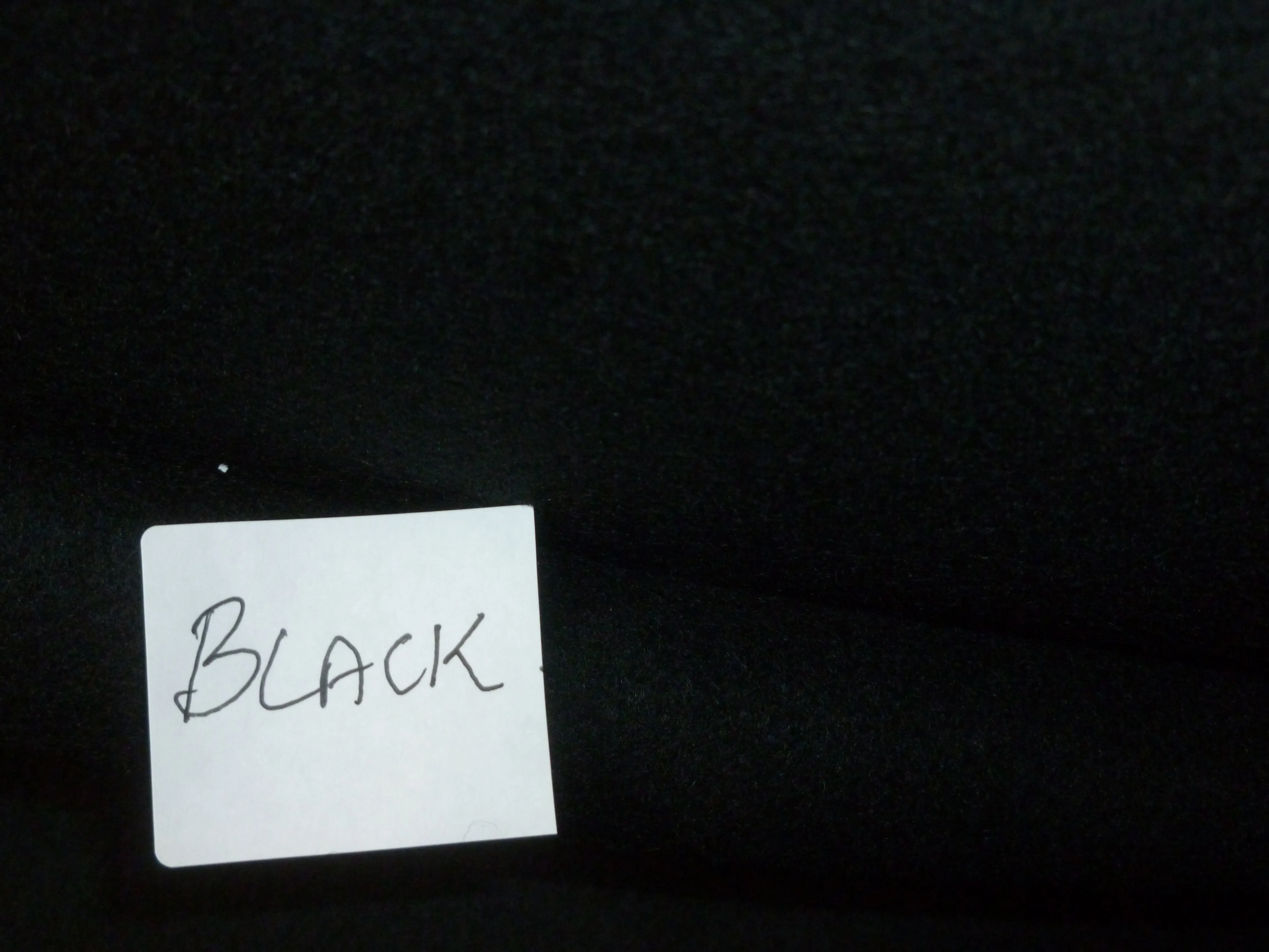 Very Heavy Duty Black Melton Wool Fabric