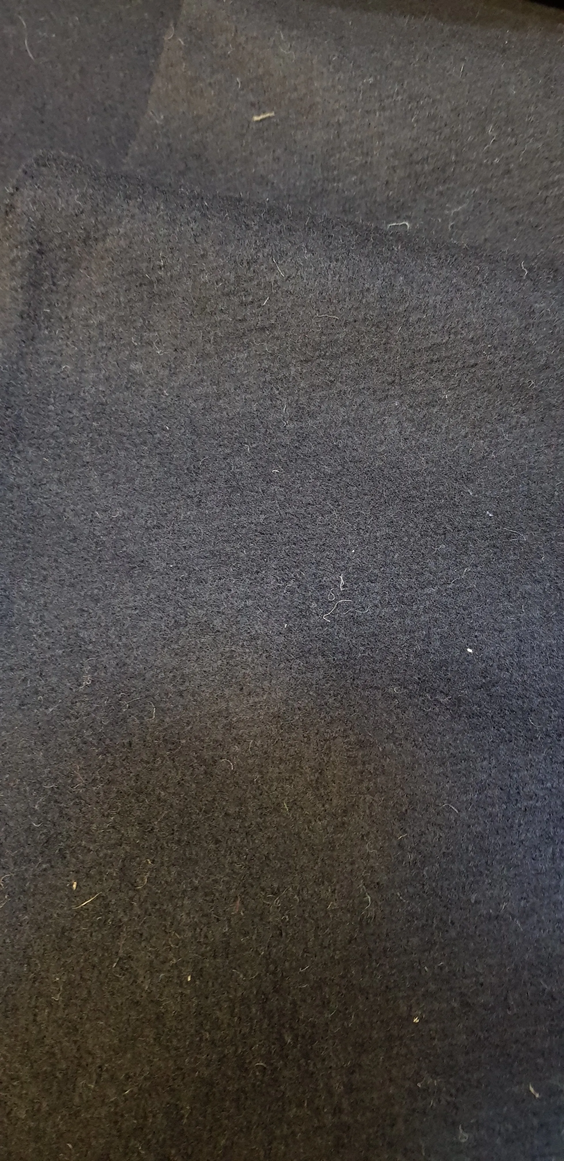 Very Heavy Duty Black Melton Wool Fabric