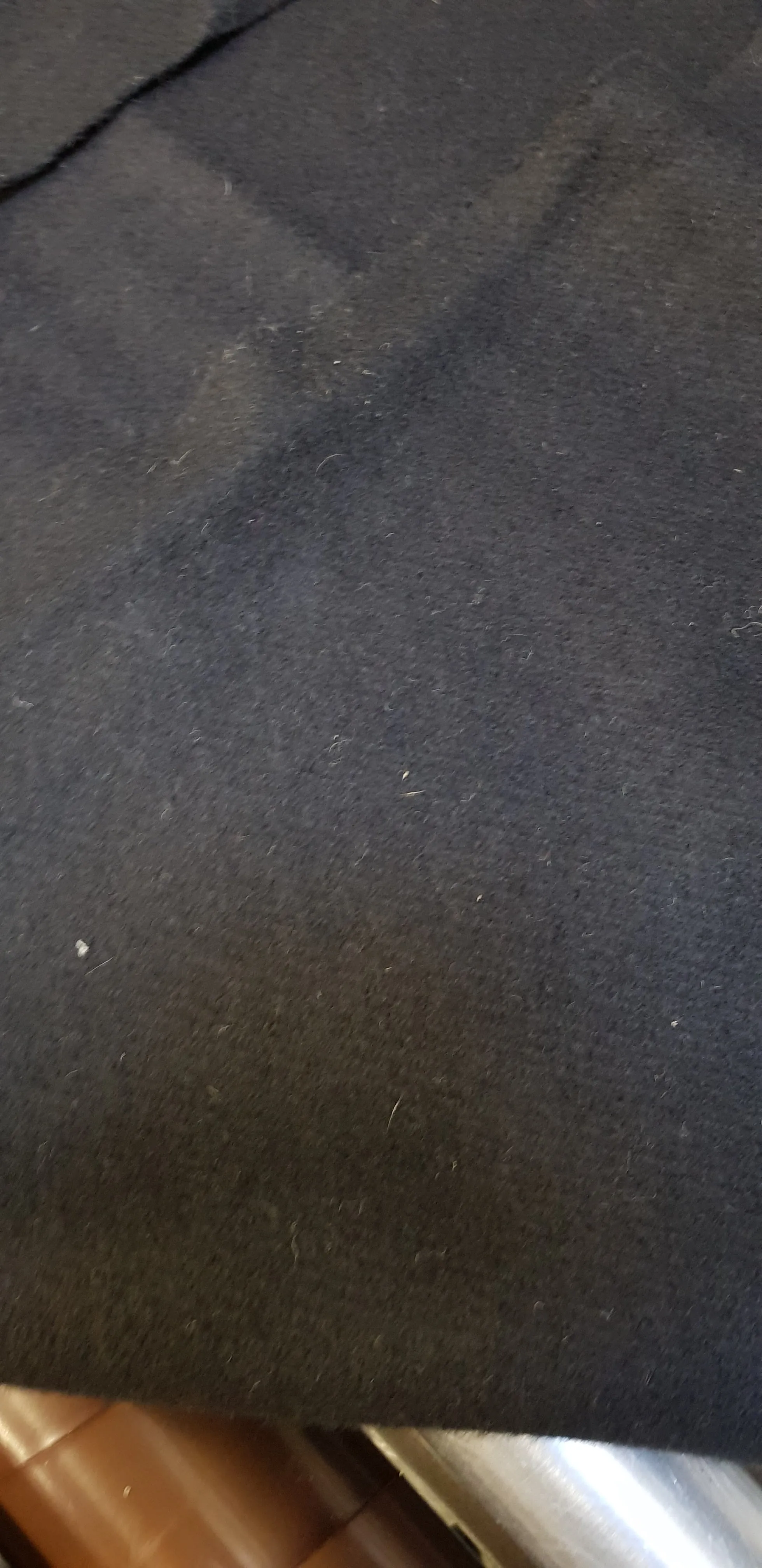 Very Heavy Duty Black Melton Wool Fabric