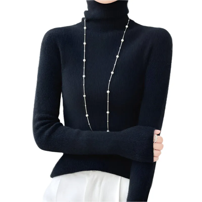 Women's Slim-Fit Turtleneck Long Sleeves Sweater